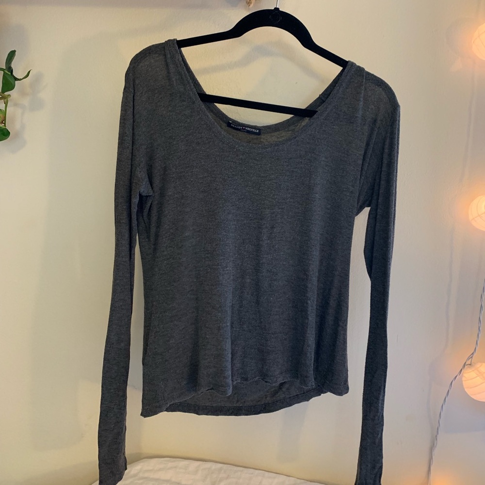 Brandy Melville scoop neck long sleeve
